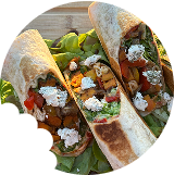 Roasted Veggie and Goat Cheese Wrap